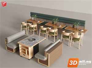 Cafe Furniture Skp Files 